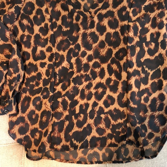 Cheetah print sheer blouse - Picture 5 of 5